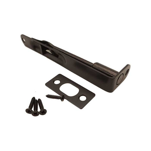 Orca Hardware 6" Flush Bolt With Round Corners, Matte Black