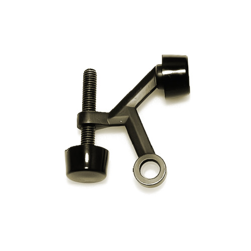 Orca Hardware Hinge Pin Door Stop, With Black Tip, Zinc Alloy, Oil Rubbed Dark Bronze