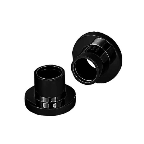Orca Hardware Shower Curtain Rod Holder Straight Modern, Concealed Screws, Matte Black