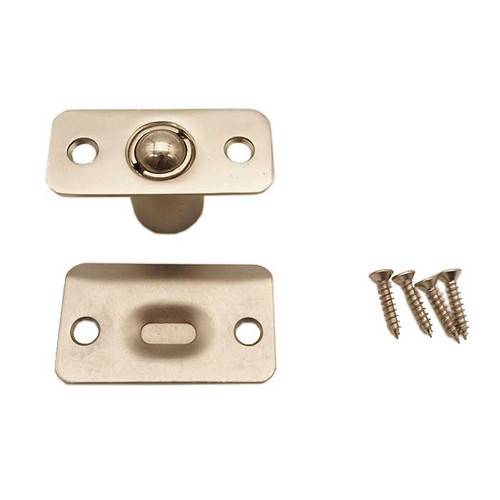 Orca Hardware Radius Corner Ball Catch With Radius Strike Cabinet, Satin Nickel