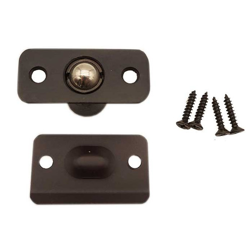 Orca Hardware Radius Corner Ball Catch With Radius Strike Cabinet, Matte Black