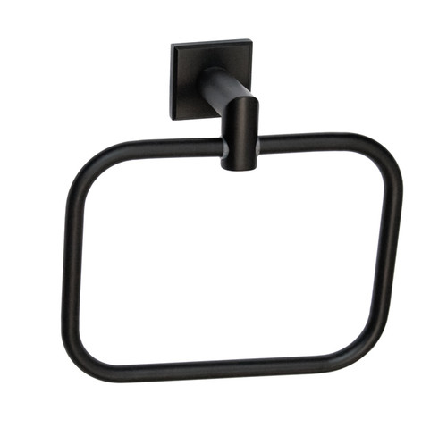 Orca Hardware Ripple Towel Ring, Matte Black