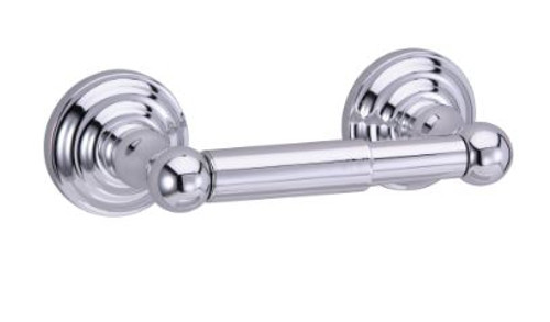 Orca Hardware Waldron Toilet Paper Holder W/Plastic Tube With Plastic, Polished Chrome