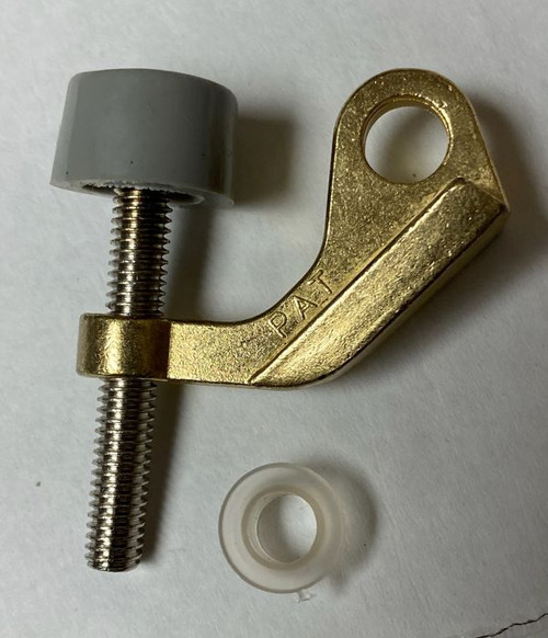Perfect Products Hinge Mounted Single Door Bumper Residential Saver, Bright Polished Brass
