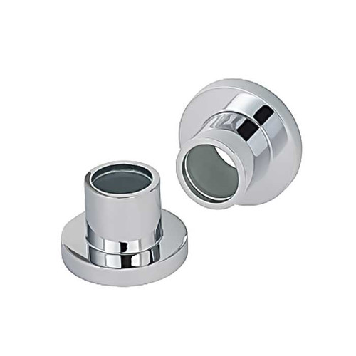 Orca Hardware Shower Curtain Rod Holder Straight Modern, Concealed Screws, Polished Chrome