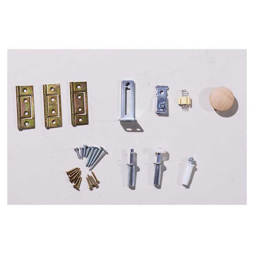 Orca Hardware Bf-3002 Bi-Fold Door Hardware Accessories Bag Without Track, 4 Wheel Ball Bearing Rollers, For 2 S, Includes 3 Pieces 3.5" Hinges