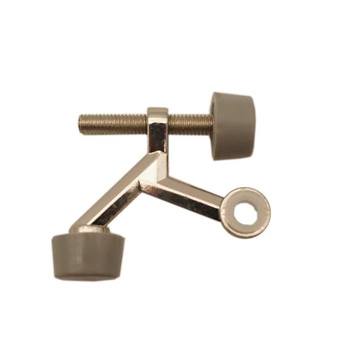 Orca Hardware Hinge Pin Door Stop, With Grey Tip, Zinc Alloy, Bright Polished Chrome