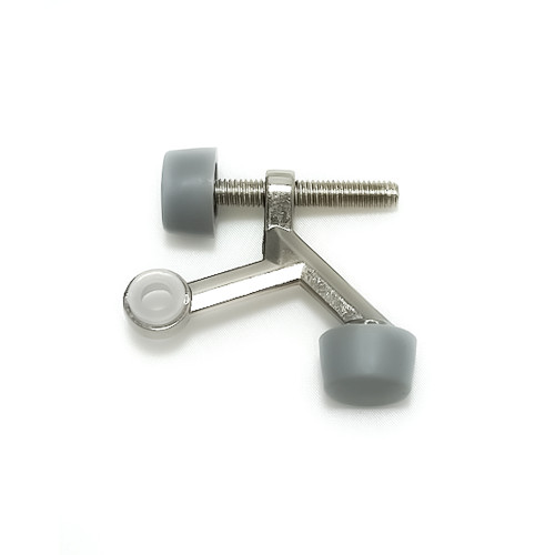 Orca Hardware Hinge Pin Door Stop, With Grey Tip, Zinc Alloy, Satin Nickel