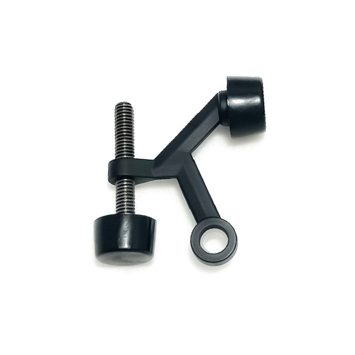 Orca Hardware Hinge Pin Door Stop, With Tip, Zinc Alloy, Matte Black