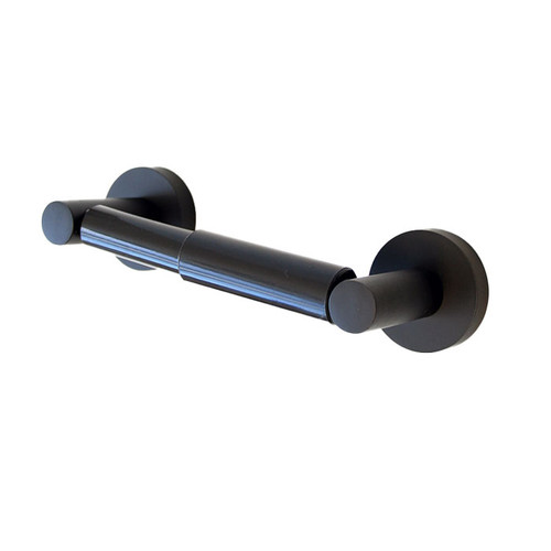 Orca Hardware Camano Toilet Paper Holder W/Plastic Tube With Plastic, Matte Black