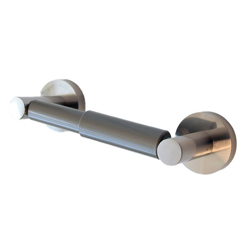 Orca Hardware Camano Toilet Paper Holder W/Plastic Tube With Plastic, Satin Nickel