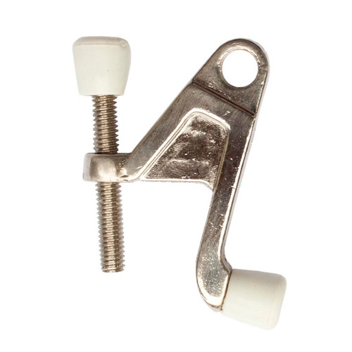 Orca Hardware Hd Hinge Pin Door Stop Heavy Duty, With White Tip, Zinc Alloy, Satin Nickel