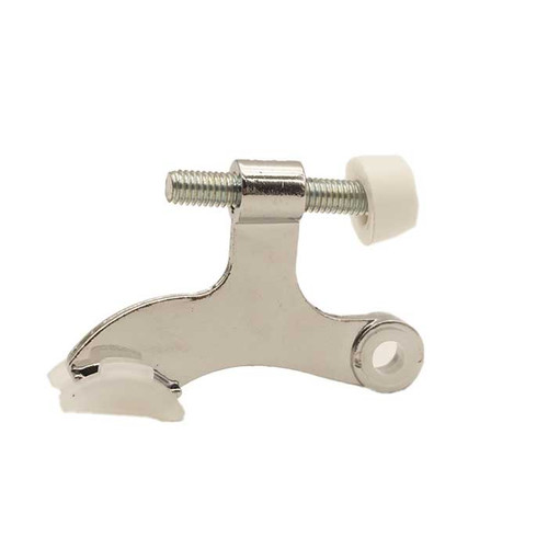 Orca Hardware Xd Hinge Pin Door Stop, Xtra Duty, With White Tip, Zinc Alloy, Bright Polished Chrome