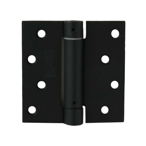 Orca Hardware Spring Steel Hinge 4" X 4" X Square Corner, Z Hole Pattern, /Us10B, Oil Rubbed Bronze