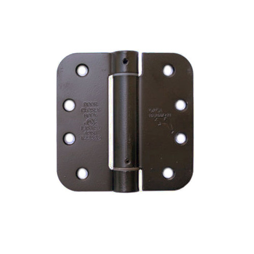 Orca Hardware Spring Steel Hinge 4" X 4" X 5/8" Radius Corner, /Us10B, Oil Rubbed Bronze