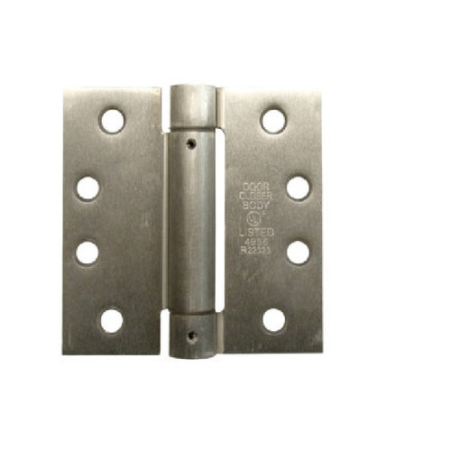 Orca Hardware Spring Steel Hinge 4" X 4" X Square Corner, Satin Nickel