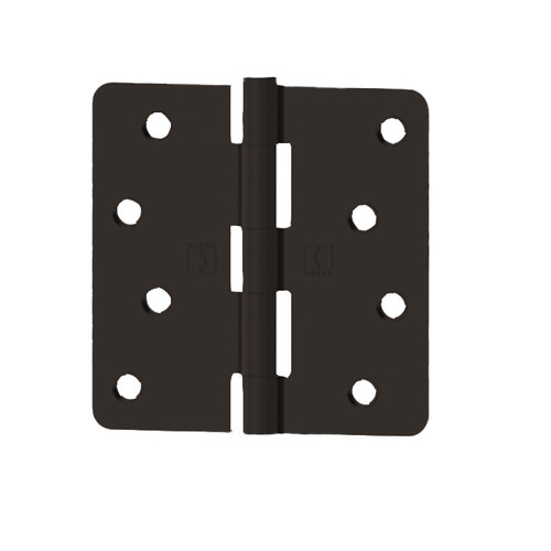 Hager Full Mortise Residential Hinge 5/8" Radius Corner Plain Bearing Steel 4" X 4", Matte Antique Bronze