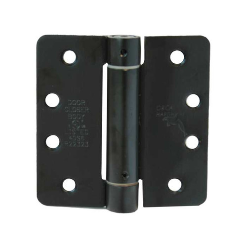 Orca Hardware Spring Steel Hinge 4" X 4" X 1/4" Radius Corner, Matte Black Orca Hardware Spring Steel Hinge 4" X 4" X 1/4" Radius Corner, Matte Black
