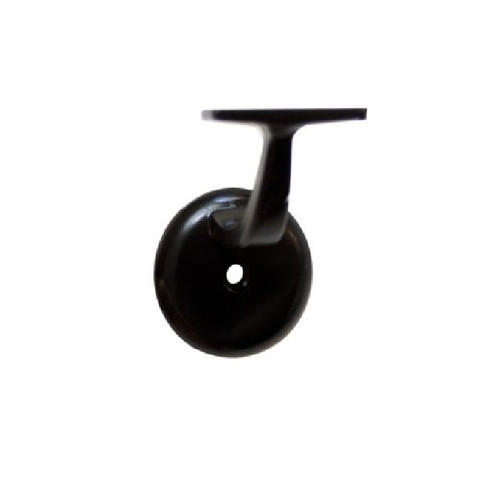 Orca Hardware Hd Handrail Bracket With Round Base Heavy Duty, Zinc Alloy, Matte Black