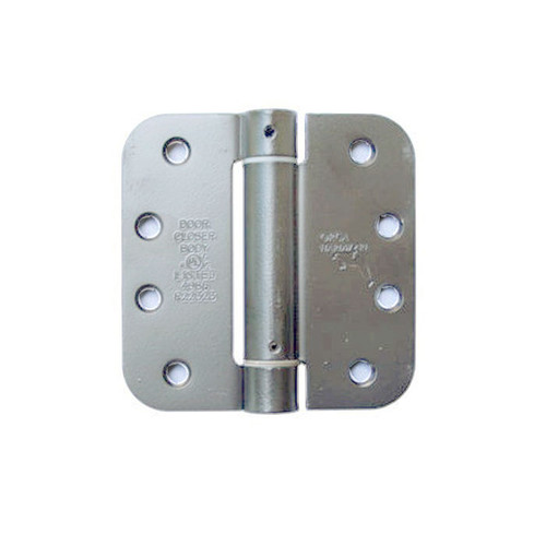 Orca Hardware Spring Steel Hinge 4" X 4" X 5/8" Radius Corner, Satin Nickel Orca Hardware Spring Steel Hinge 4" X 4" X 5/8" Radius Corner, Satin Nickel