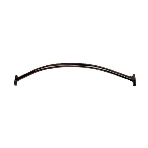 Orca Hardware Shower Curtain Rod With Holders Curved, 5' Length, Oil Rubbed Bronze