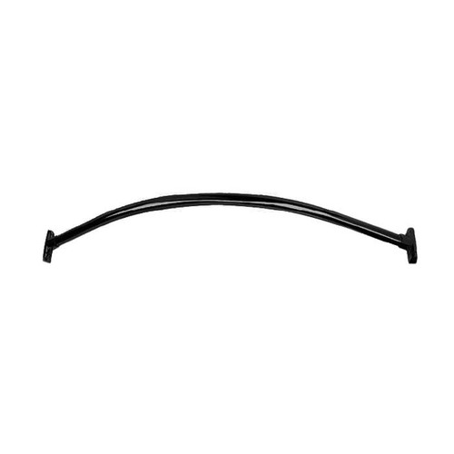 Orca Hardware Shower Curtain Rod With Holders Curved, 5' Length, Matte Black