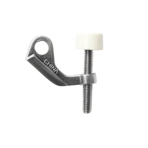 Orca Hardware Hinge Pin Door Stop, With White Tip, Zinc Alloy, Bright Polished Chrome-TH-HPDS-26-WT
