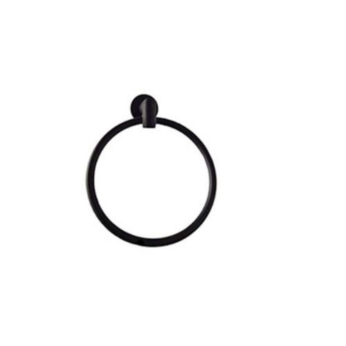 Orca Hardware Swirl Towel Ring, Matte Black-3661-BL