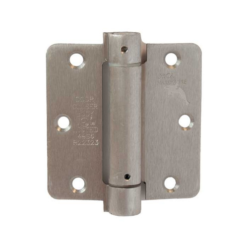 Orca Hardware Spring Steel Hinge 3-1/2" X 3-1/2" X Square Corner, Satin Nickel