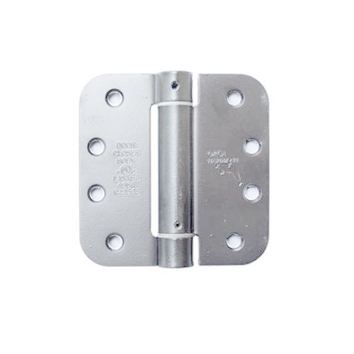 Orca Hardware Spring Steel Hinge 4" X 4" X 5/8" Radius Corner, Bright Polished Chrome