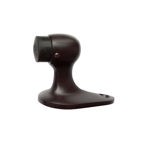 Orca Hardware Goose Neck Floor Stop With Black Tip, 2-1/4" Height, Matte Black