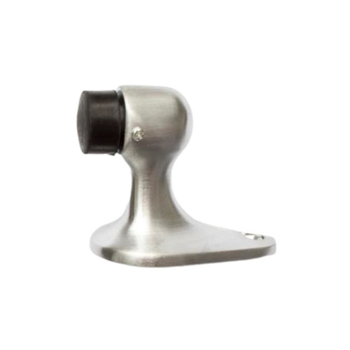 Orca Hardware Goose Neck Floor Stop With Gray Tip, 2-1/4" Height, Satin Chrome