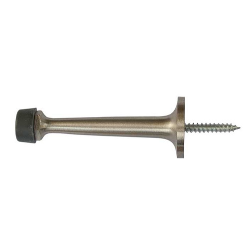Orca Hardware Hd Rigid Door Stop With Gray Tip Heavy Duty, Brass, 3-1/4" Length, Satin Nickel Orca Hardware Hd Rigid Door Stop With Gray Tip Heavy Duty, Brass, 3-1/4" Length, Satin Nickel