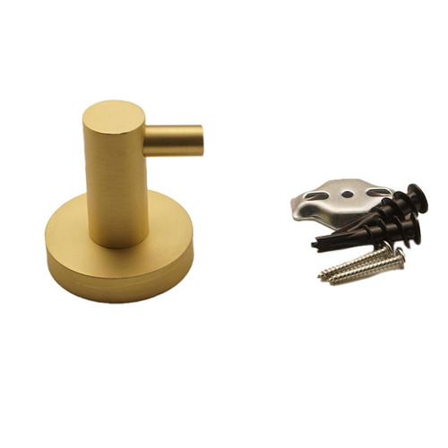 Orca Hardware Camano Robe Hook, Satin Brass