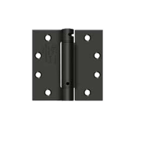 Orca Hardware Spring Steel Hinge 4-1/2" X 4-1/2" X Square Corner, Matte Black