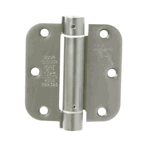Orca Hardware Spring Steel Hinge 3-1/2" X 3-1/2" X 5/8" Radius Corner, Satin Nickel Orca Hardware Spring Steel Hinge 3-1/2" X 3-1/2" X 5/8" Radius Corner, Satin Nickel