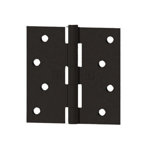 Hager Full Mortise Residential Hinge Square Corner Plain Bearing Steel 3-1/2" X 3-1/2", Black