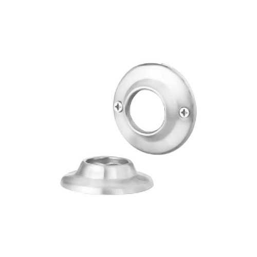 Orca Hardware Shower Curtain Rod Holder Straight, Exposed Screws, Polished Chrome