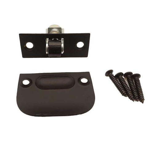 Orca Hardware Adjustable Roller Catch Standard Duty, Matte Black