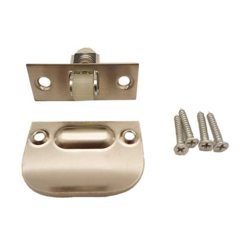 Orca Hardware Adjustable Roller Catch Standard Duty, Satin Nickel