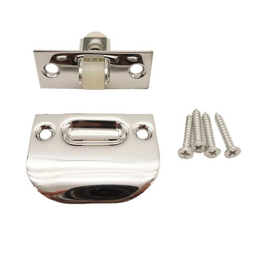 Orca Hardware Adjustable Roller Catch Standard Duty, Bright Polished Chrome