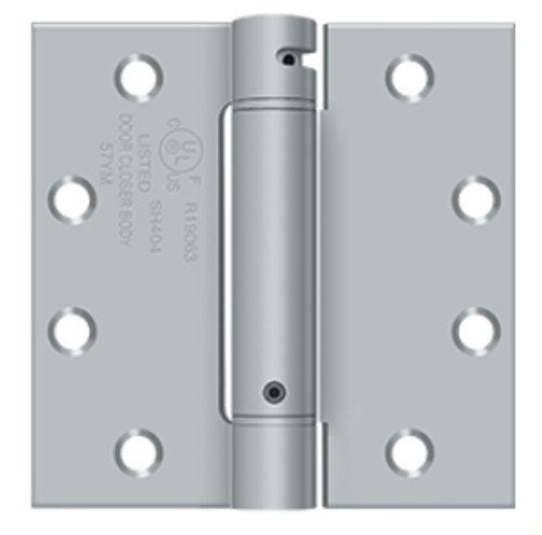 Orca Hardware Spring Steel Hinge 4-1/2" X 4-1/2" X Square Corner, Satin Chrome Orca Hardware Spring Steel Hinge 4-1/2" X 4-1/2" X Square Corner, Satin Chrome