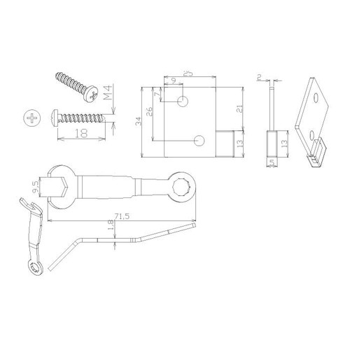 Orca Hardware By-Catch Multi-Door Pull Catch, For By Pass Stacking Door Systems