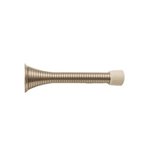 Orca Hardware 3-1/8" Spring Door Stop With White Tip, Satin Nickel Orca Hardware 3-1/8" Spring Door Stop With White Tip, Satin Nickel