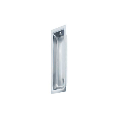 Orca Hardware Rectangular Flush Pull, Bright Polished Chrome