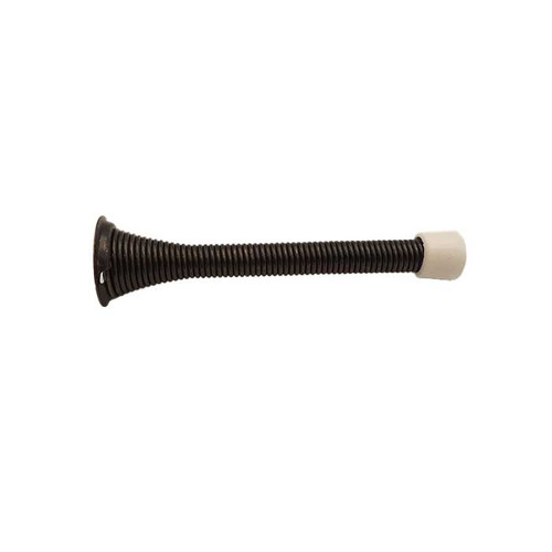 Orca Hardware 3-3/4" Spring Door Stop -/4" With White Tip, Oil Rubbed Dark Bronze