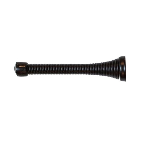 Orca Hardware 3-3/4" Spring Door Stop -/4" With Black Tip, Oil Rubbed Dark Bronze