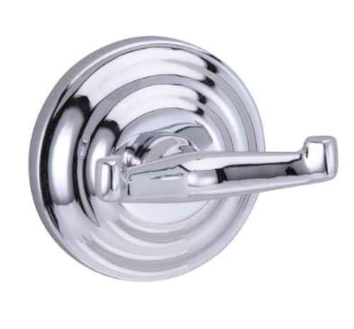 Orca Hardware Waldron Double Robe Hook, Polished Chrome