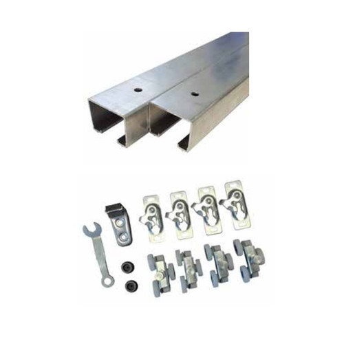 Orca Hardware Bpk1100 Bypass Door Hardware Kit 48", 150 Lbs., 2, 3/4" To 1-3/8" Thickness
