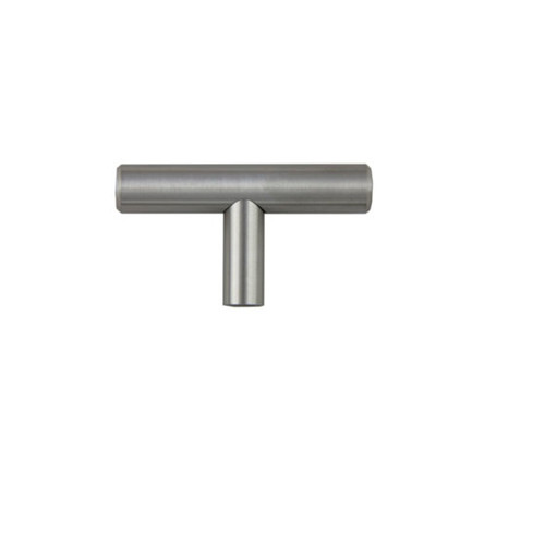 Orca Hardware Ck-10200 T-Pull Bar Cabinet, 2" Width, Steel, Satin Stainless